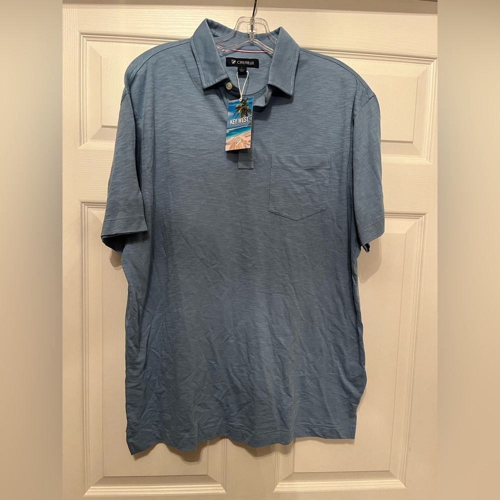 NWT Cremieux blue cotton polo Men’s Large